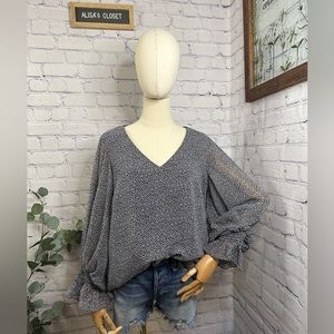 Chaus New York balloon sleeve blouse